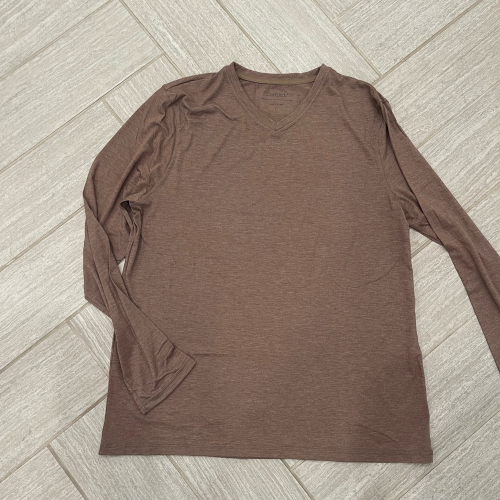 Brown Long Sleeve Cuddl Duds Shirt